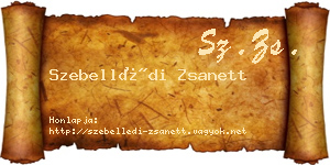 Szebellédi Zsanett névjegykártya