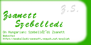 zsanett szebelledi business card